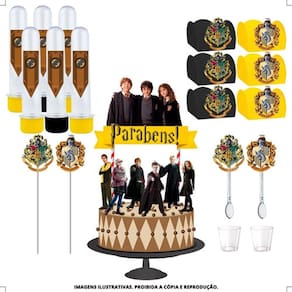 Kit Festa #kf Lufa Lufa Harry Potter Forminha Tubete Topper