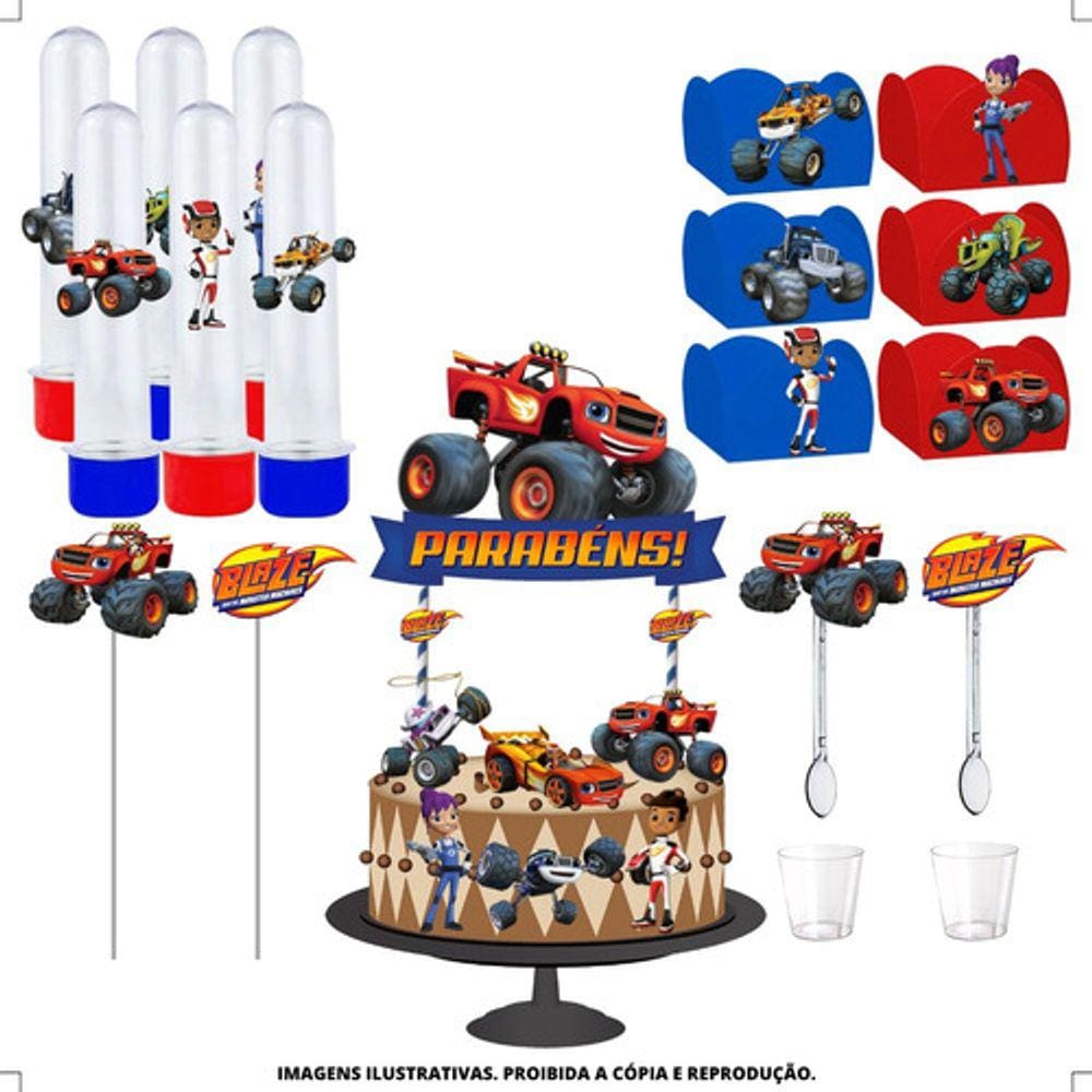 Kit Festa #kf Blaze Forminha Tubete Topper