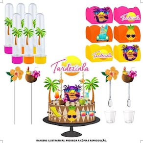 Kit Festa #kf Tardezinha Forminha Tubete Topper