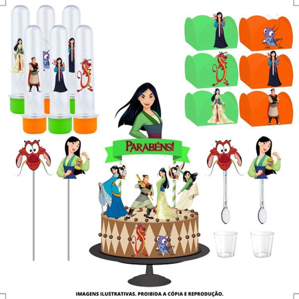 Kit Festa #kf Mulan Forminha Tubete Topper