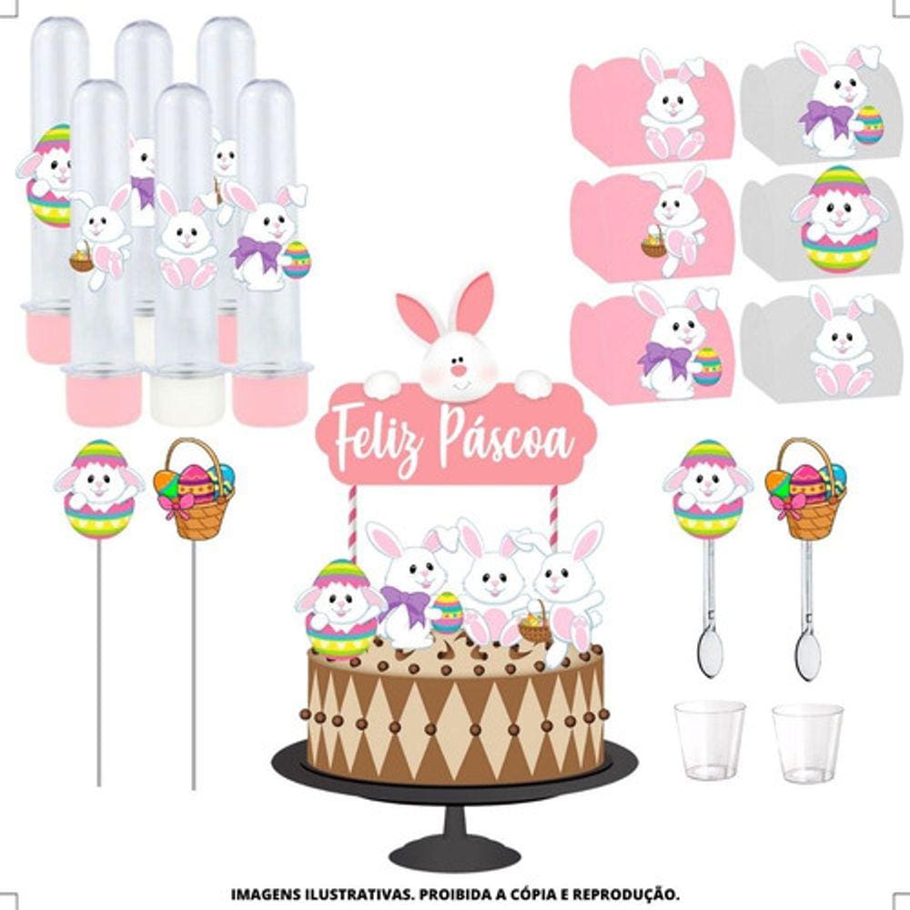 Kit Festa #kf Páscoa Forminha Tubete Topper
