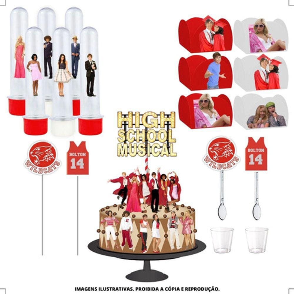 Kit Festa #kf High School Musical Forminha Tubete Topper