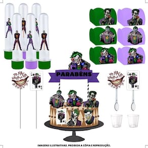 Kit Festa #kf Coringa Forminha Tubete Topper