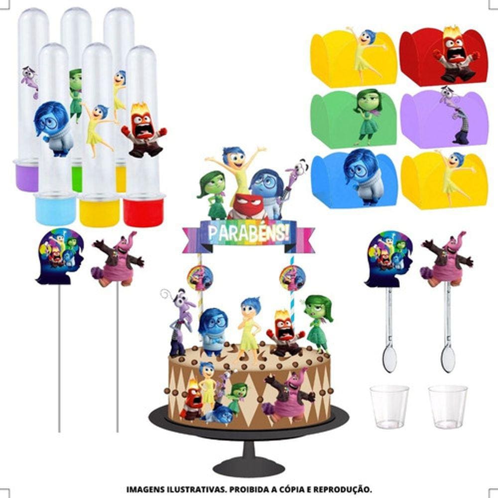 Kit Festa #kf Divertidamente Forminha Tubete Topper
