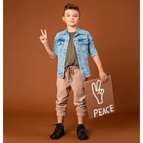 Calça Infantil Masculina Jogger Jeito De Criança Ref:5422 4/10