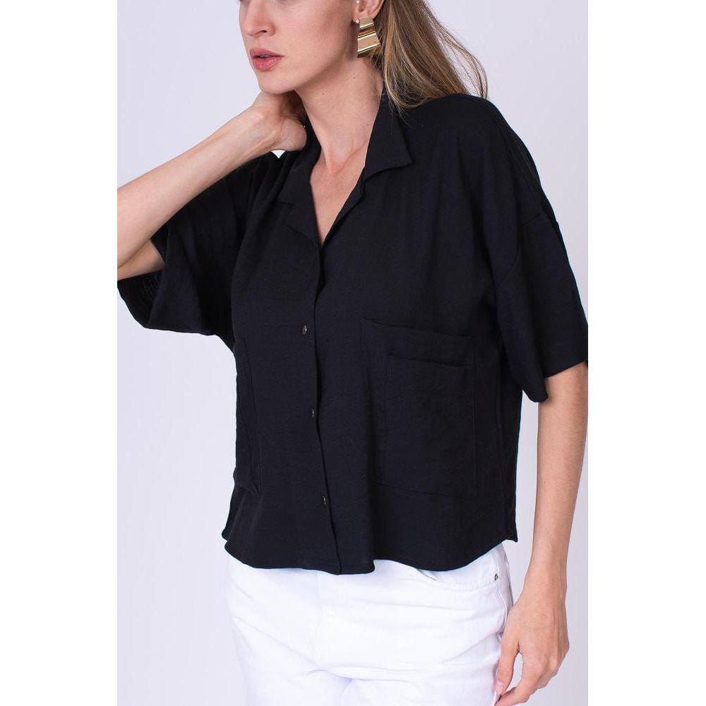 Blusa Viscolinho Mangas Curtas Lea