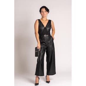 Calça Pantacourt Couro Eco Diana