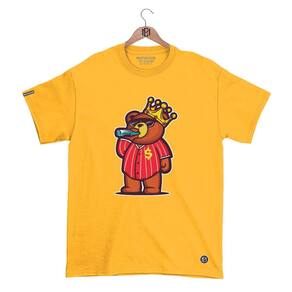 Camiseta Gola Redonda MáfiaClub URSO OSTENTANDO Streetwear fio 30.1 Penteado.