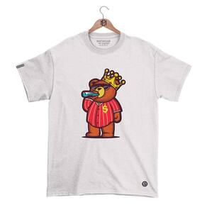 Camiseta Gola Redonda MáfiaClub URSO OSTENTANDO Streetwear fio 30.1 Penteado.