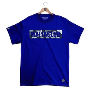 Camiseta Mafia Club Gola Redonda Estampa Camuflada Streetwear fio 30.1 Penteado