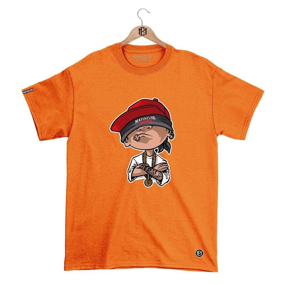 Camiseta Mafiaclub Gola Redonda Estampa CARA MC 2 Streetwear fio 30.1 Penteado