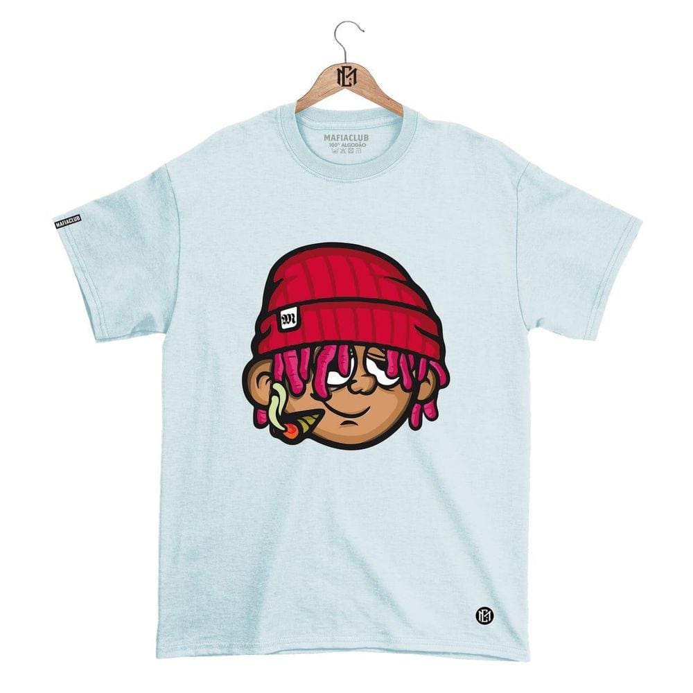 Camiseta Mafiaclub Gola Redonda Estampa CARA MC Streetwear fio 30.1 Penteado.