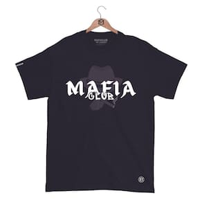Camiseta Máfiaclub Gola Redonda Estampa MAFIOSO Streetwear fio 30.1 Penteado.