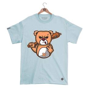 Camiseta Máfiaclub Gola Redonda Estampa URSO BRABO Streetwear fio 30.1 Penteado.