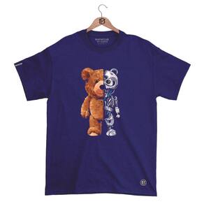 Camiseta Máfiaclub Gola Redonda Estampa URSO ROBO Streetwear fio 30.1 Penteado.
