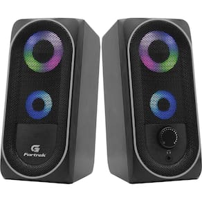 Caixa De Som Para PC Gamer 2.0 Fortrek Black Hawk RGB P2 6w
