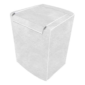 Capa de Máquina de Lavar Brastemp Consul 10kg 11kg M com Zíper Branca