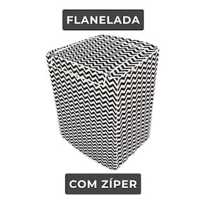 Capa de Máquina de Lavar Brastemp Consul 10kg 11kg M com Zíper ZigZag