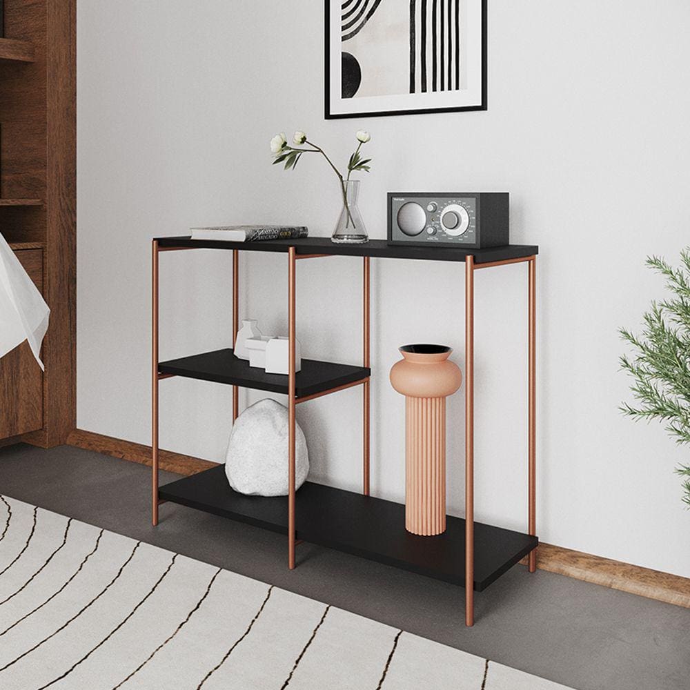 Aparador Industrial Artesania Cobre e Preto 95cm
