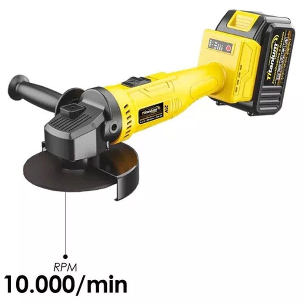 Esmerilhadeira Angular Intercambiável À Bateria 21v 4.1/2&quot