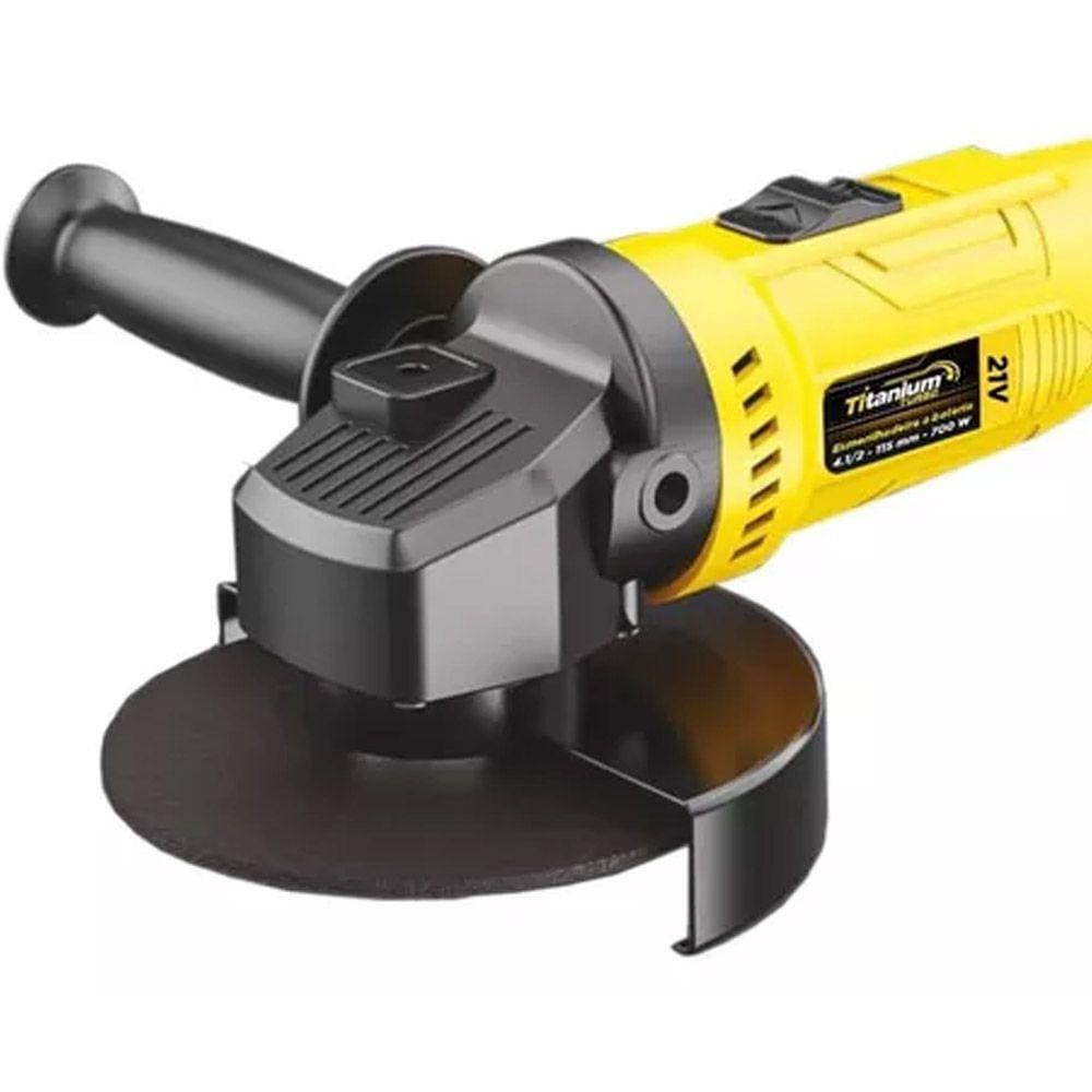 Esmerilhadeira Angular Intercambiável À Bateria 21v 4.1/2&quot