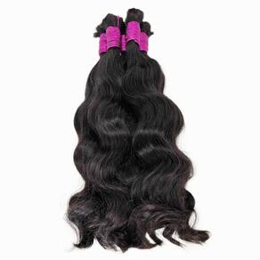 Cabelo Ondulado Humano Natural Semi Limpo 50/55cm 100 gramas