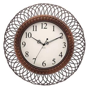 Relógio De Parede Herweg Quartz Vime Marrom Chocolate 660124 único
