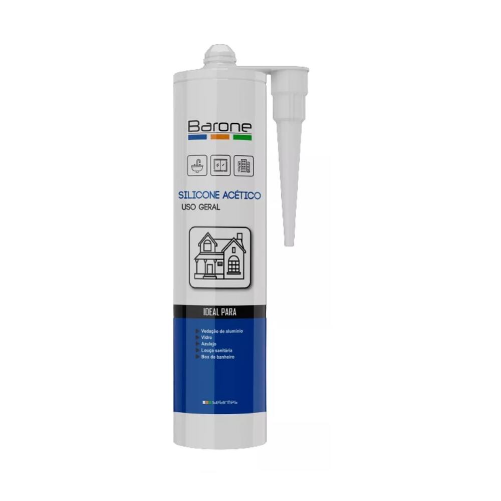 Silicone Incolor Transparente Acético Antifungo 260 Gr