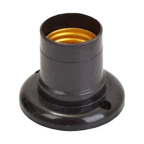Soquete Fixo de Teto Thompson Termoplástico E-27 Preto