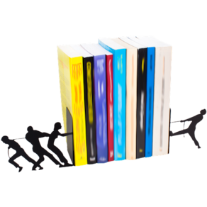 Porta Livros Geguton Cabo de Guerra Cor Preta