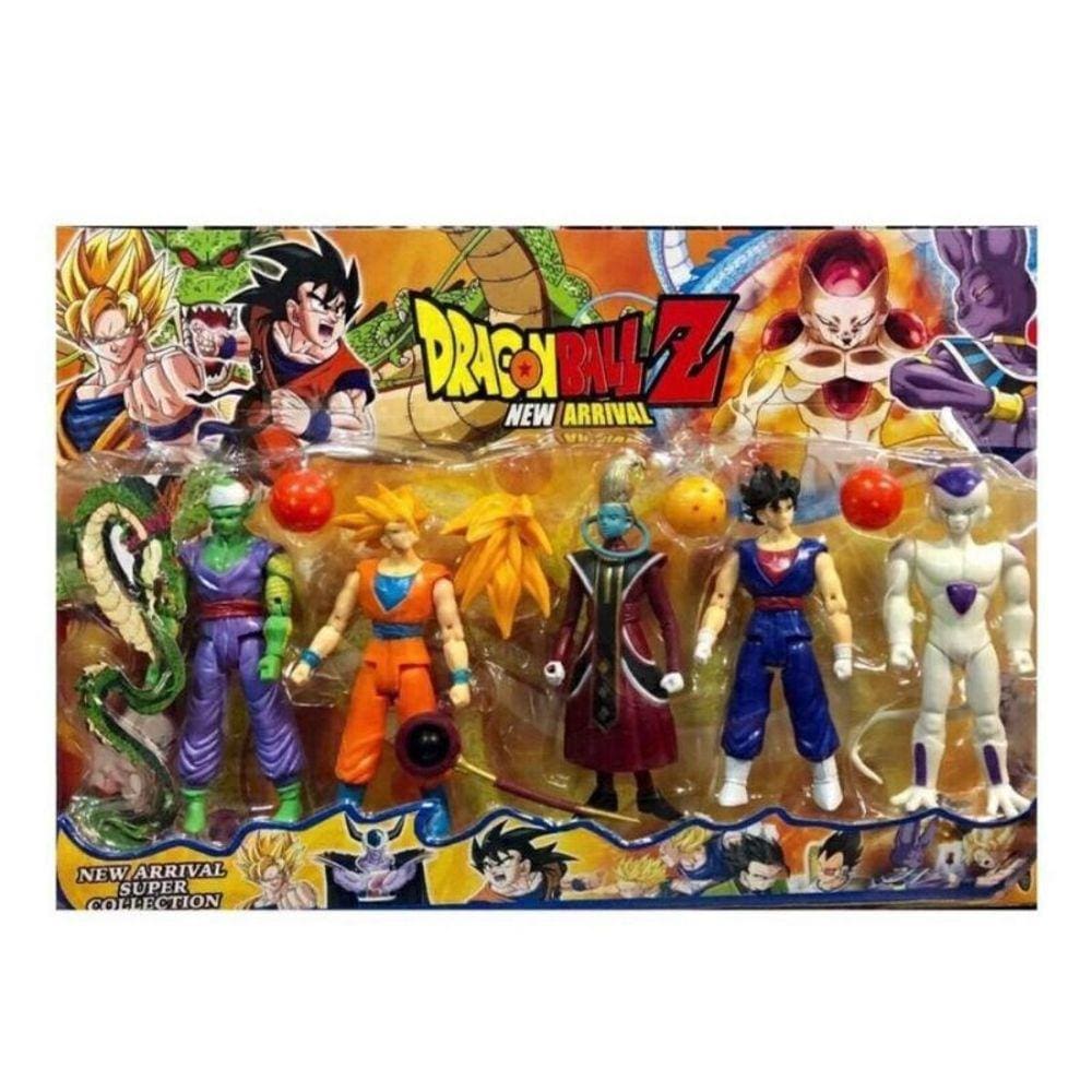 kit Brinquedo Boneco Articulado Goku Gohan Freeza Goku Black Dragon Ball Z  Super Heroes