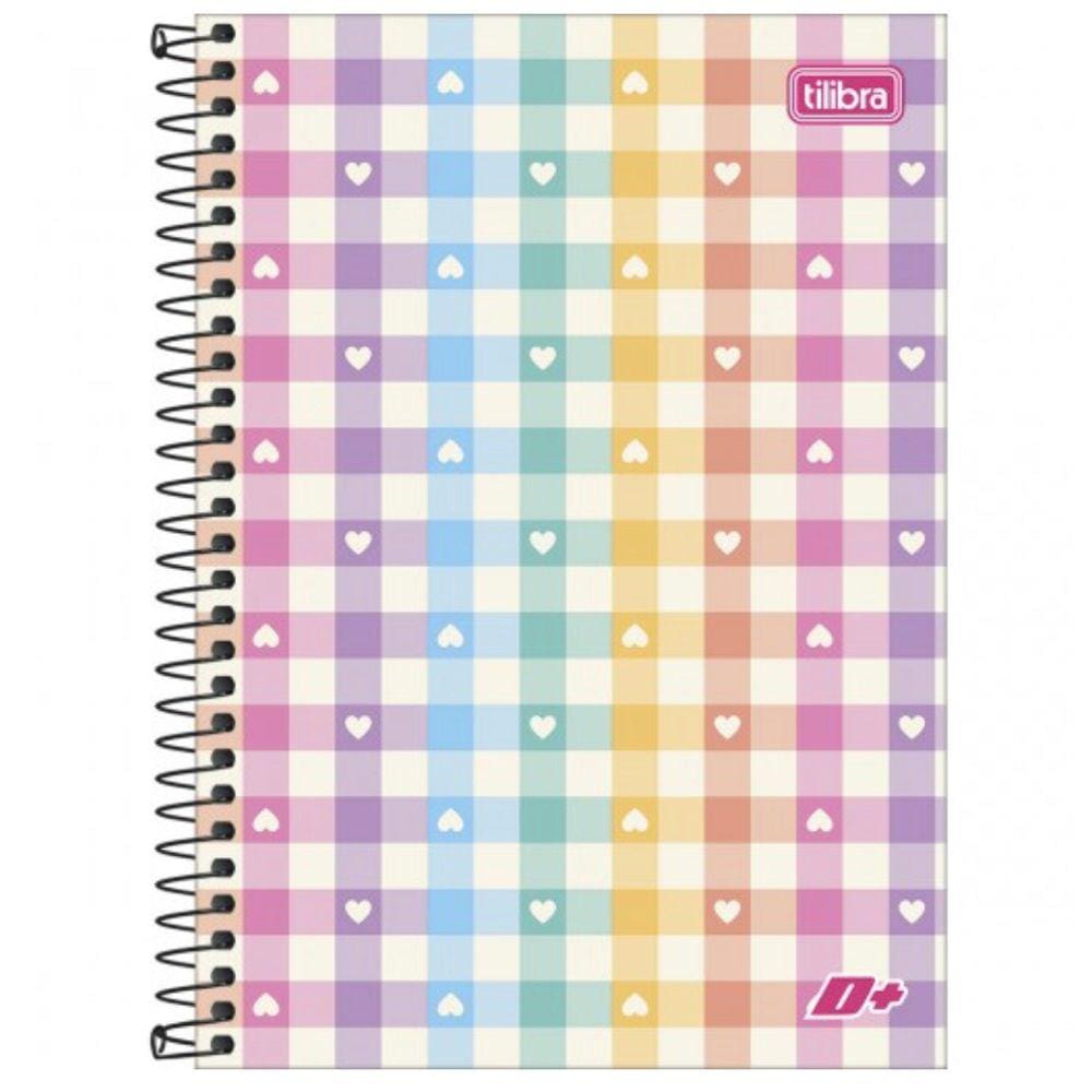 Caderno 20 Matérias Capa Dura Feminino D+ 400 Folhas Tilibra