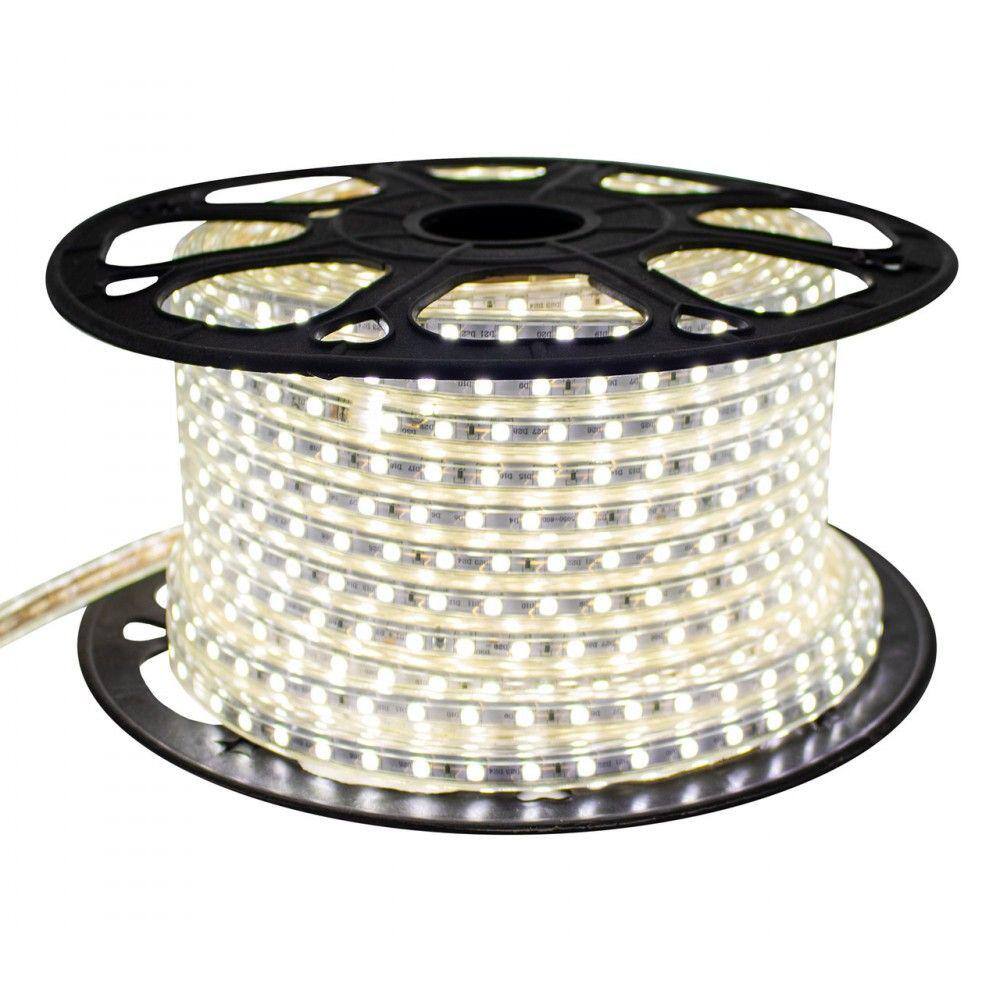 Fita Mangueira Led 5050 Branco Frio 110v 20m + Adaptador