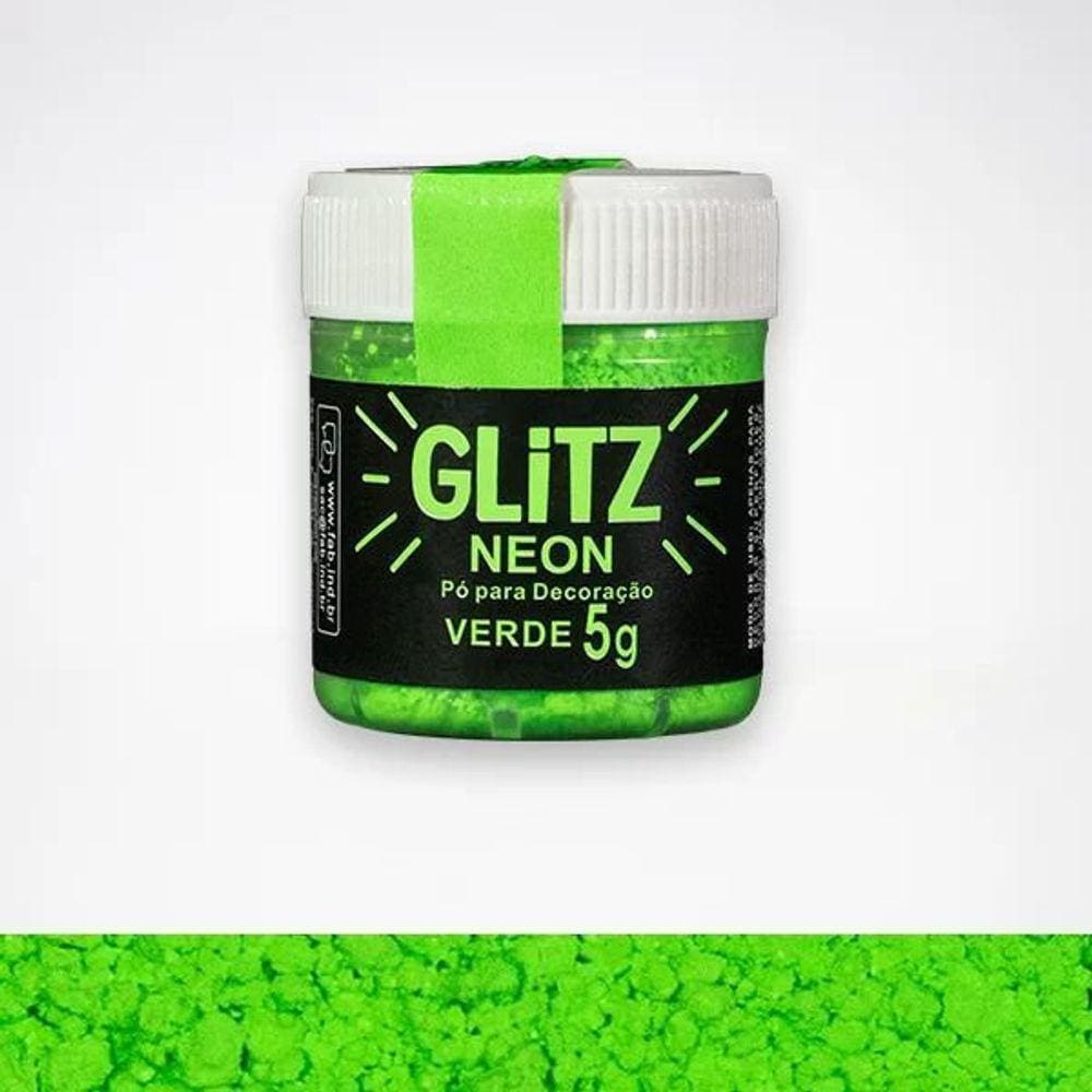 Po Para Decoracao Neon Verde 5g Fab