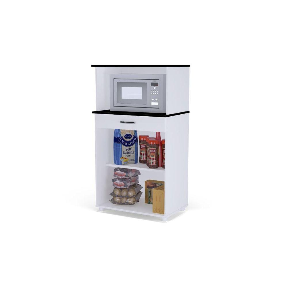 Balcão de Cozinha Flex Para Microondas Carina com 2 Portas