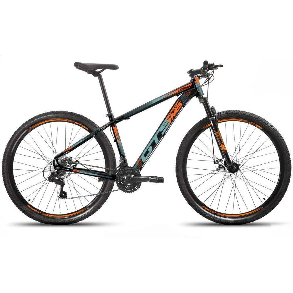 Bicicleta Gts Pro M5 Urban Aro 29 Susp. Dianteira 24 Marchas - Cinza/laranja