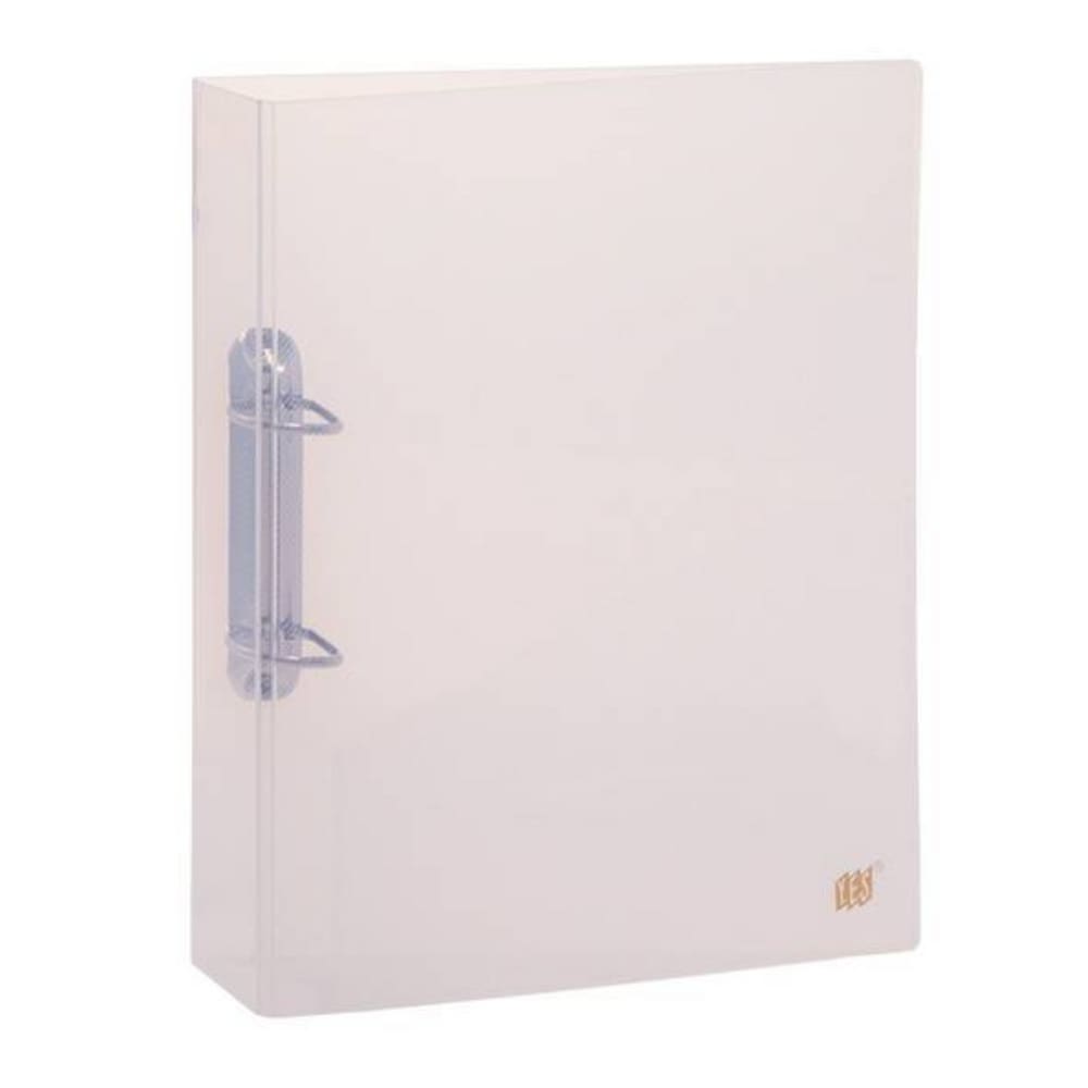Fichário A4 2 Argolas Transparente Cristal Com Bolso Interno