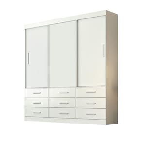 Guarda Roupa 3 Portas 9 Gavetas New Star Sallêto