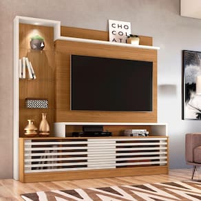 Estante Home Imperio Tv Até 55 Naturale Off White Qualé Qualé