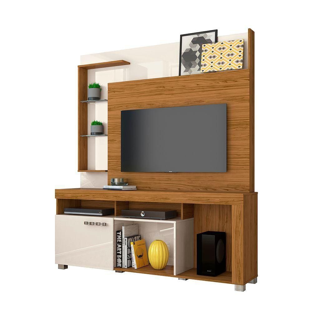 Estante Home Marcela Tv Até 50 Naturale Off White Qualé Qualé