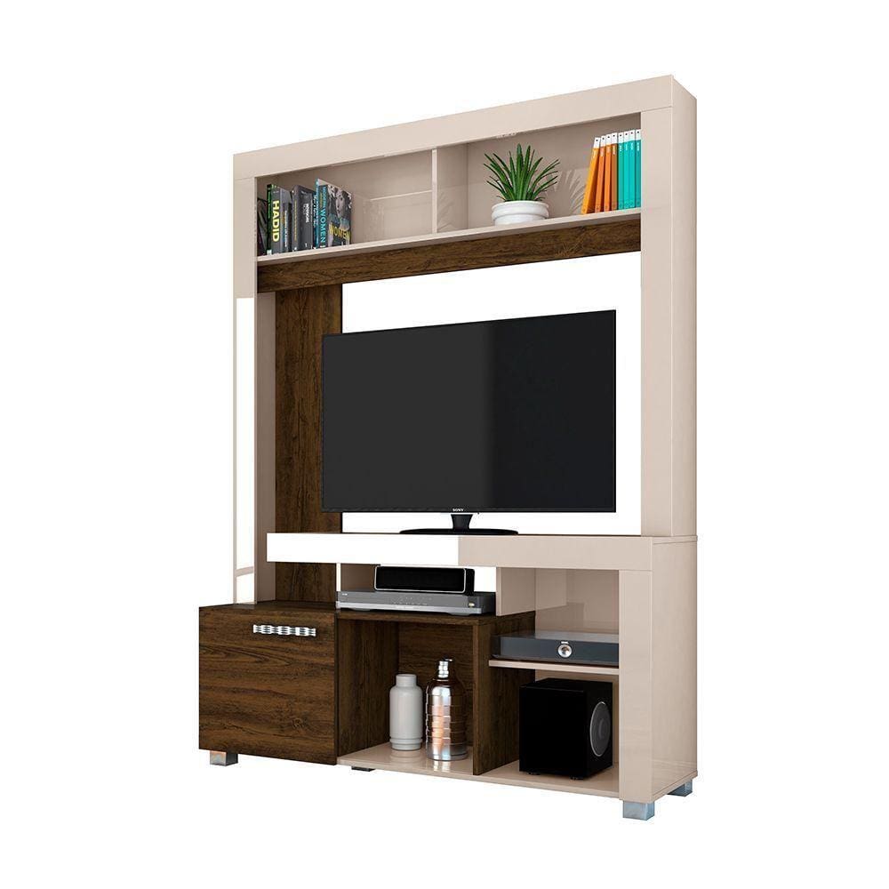 Estante Home Silvana Tv Até 50 Off White Savana Qualé Qualé