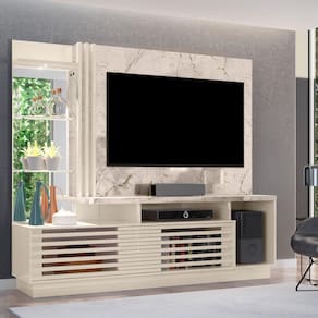 Estante Home Harley Tv Até 60 Calacata Off White Qualé Qualé