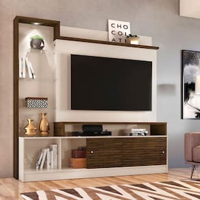 Estante Home Imperio Tv Até 55 Off White Savana Qualé Qualé