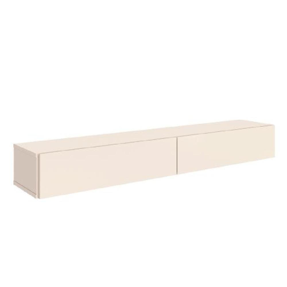 Rack Suspenso para Painel ou TV até 75 Polegadas 2 Portas 2,00m Off White EDN