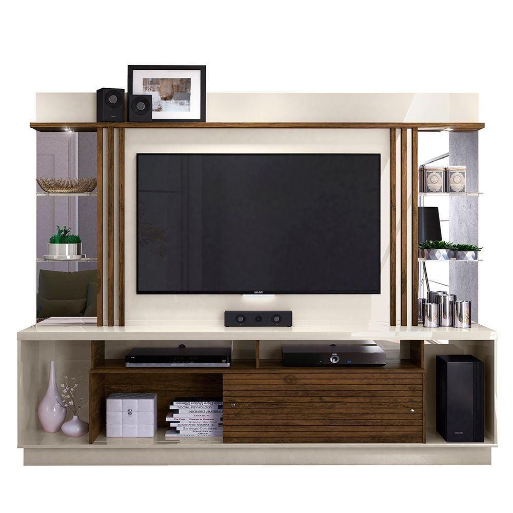 Estante Home Gisele Tv Até 55 Off White Savana Qualé Qualé