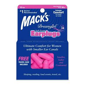 Protetor Auricular Espuma Macks Dreamgirl 30db 10 Par + Case