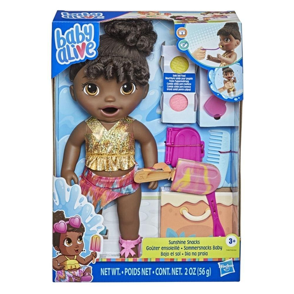 Baby Alive Core Dia Na Praia Cabelos Pretos F1682