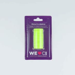Discos + Elástico Amarelo Neon 31mm G Caderno Inteligente