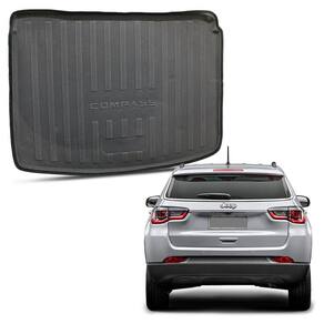 Tapete Porta Malas Jeep Compass 2017 a 2023 Preto Fabricado em Eva com Bordas de Segurança