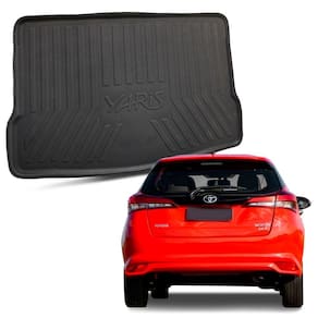 Tapete Porta Malas Yaris Hatch 2019 a 2022 Preto Fabricado em Eva com Bordas de Segurança